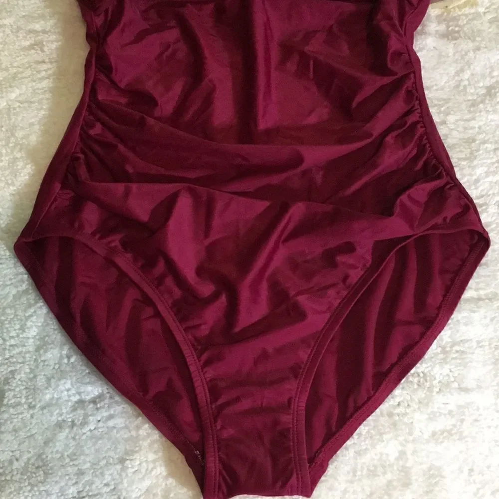 Merona Women’s Shirred Bandeau One Piece F…